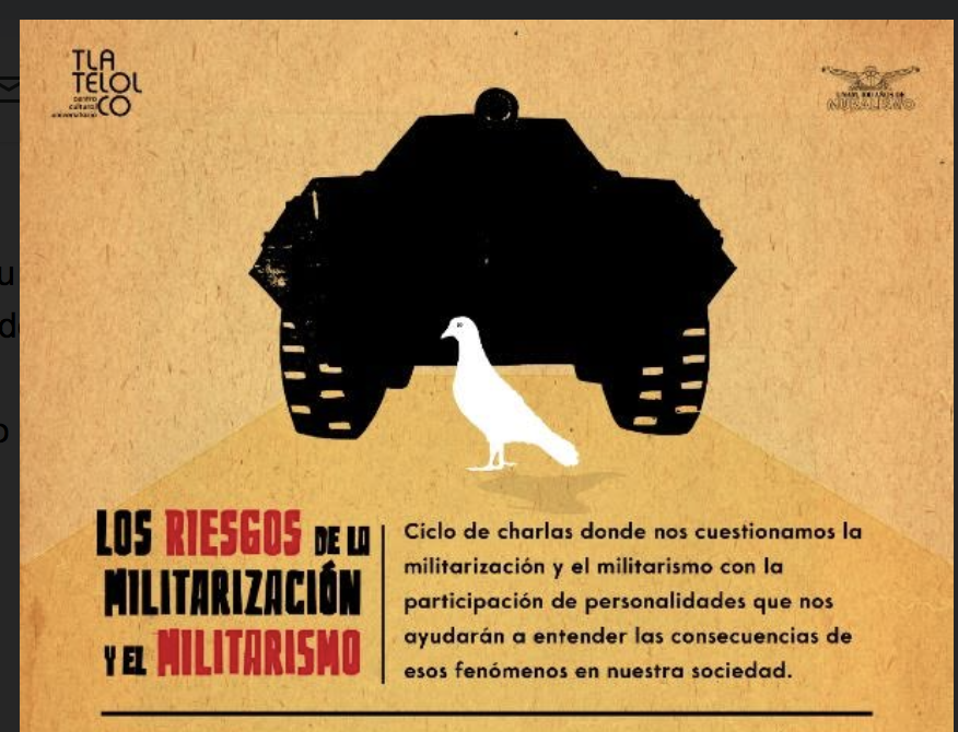 La presidenta de JTMX, Mariclaire Acosta, tomó parte en el ciclo de conversatorios “Los riesgos de la militarización y el militarismo”