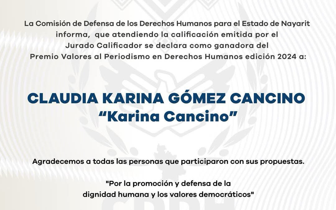 Premio Valores al Periodismo en Derechos Humanos 2024