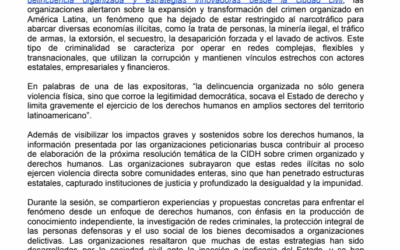 🔴 Desde Justicia Transicional en México, te invitamos a ver la audiencia completa de la CIDH:“Desafíos de la justicia en investigaciones de delincuencia organizada”